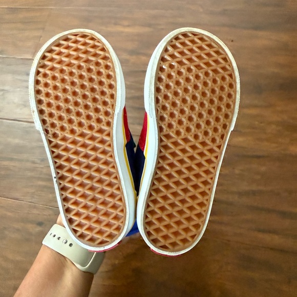 Vans Red and Blue Color Block Velcro Toddler Sneakers-Size 7 - Picture 7 of 11